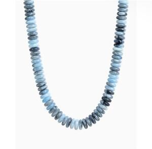 Neutral Color Wide Marble Beaded Necklace